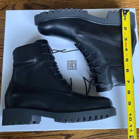 NWT TOTEME The Husky Leather Combat Boots - Sz IT 36(6) - Picture 11 of 16
